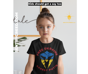 Free Ukraine Kids crew neck t-shirt